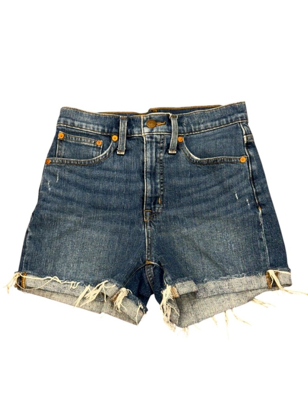 Madewell High Rise Denim Shorts Cut Off High Rise Size 24‎ Summer Casual